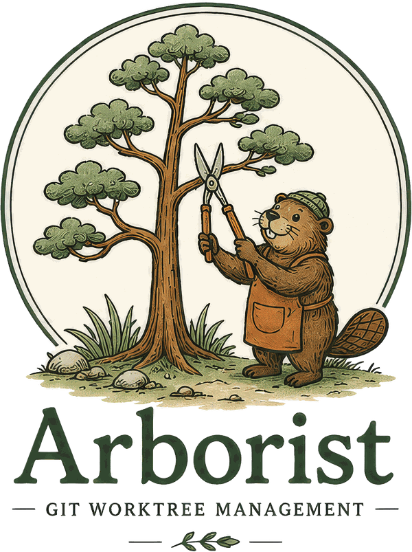 Arborist — a beaver arborist pruning a tree